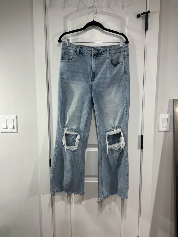 Risen High Rise Distressed Jeans - Image 2
