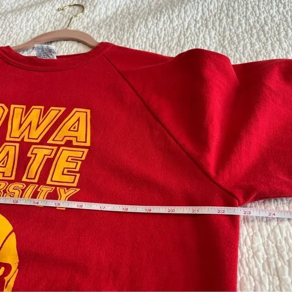 ✨ Vintage Alere‎ Red Iowa State Basketball Brother Crewneck Sweatshirt XL - Image 10