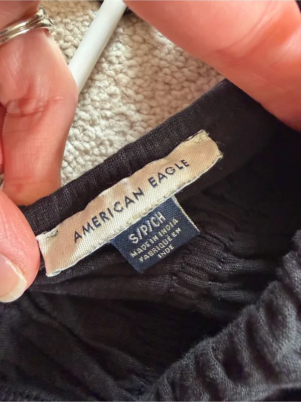 American Eagle Black Smocked Cotton Maxi Dress Adjustable Straps‎ Boho - Image 4