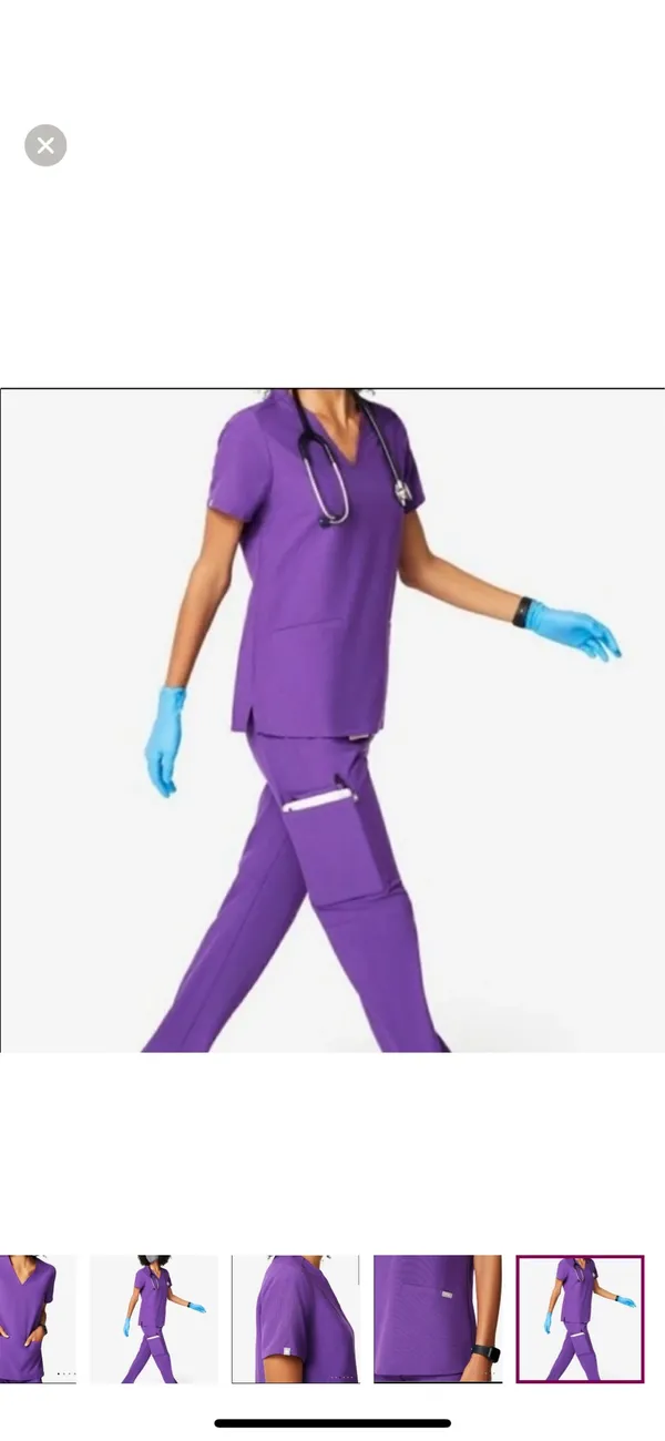 Purple figs scrub top size small - Image 7