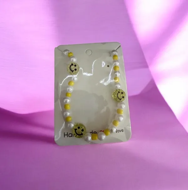White Pearl With Smiles Necklace - Image 3