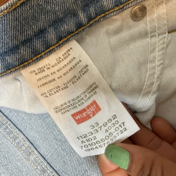 Wrangler Light Blue Denim Cutoff Shorts - Image 4