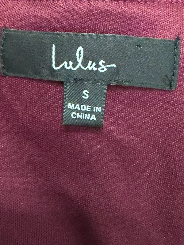 Lulus Women’s Romantic Moves Burgundy Velvet Long Sleeve Vneck Romper Size Small - Image 5
