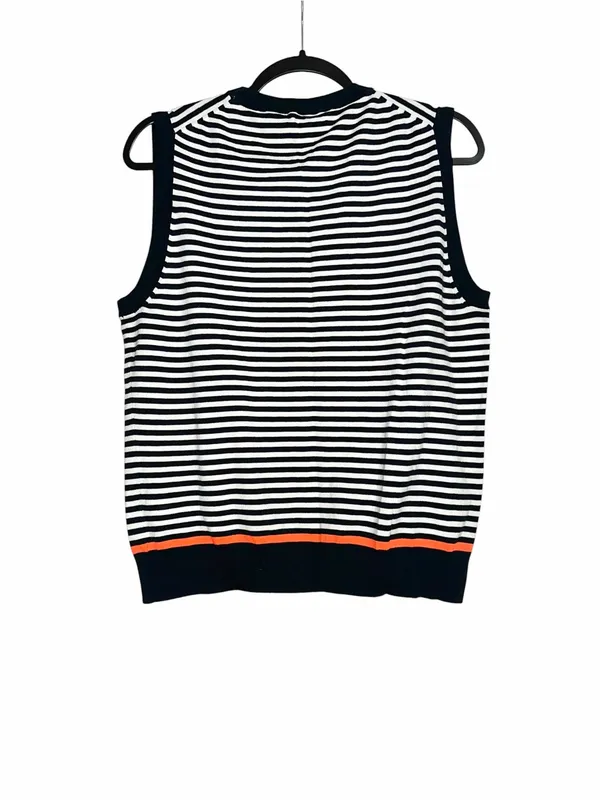 NWT J. Crew Jackie Sweater Shell Navy Striped Sleeveless Knit Tank XL - Image 2