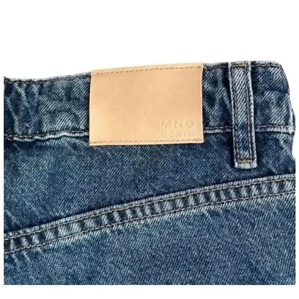 MNG Denim Blue Wash High Rise Wide Leg Cotton Y2K Jeans SZ 1 #1272 - Image 7