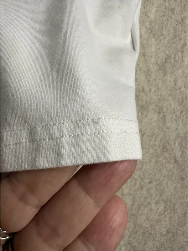 RIPNDIP Blonded Cropped Ringer Tee Women’s Med White Blue Alien Cat Logo - Image 8