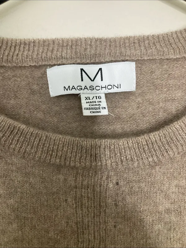 Magaschoni Scoopneck Sweater in Taupe Beige - Image 2