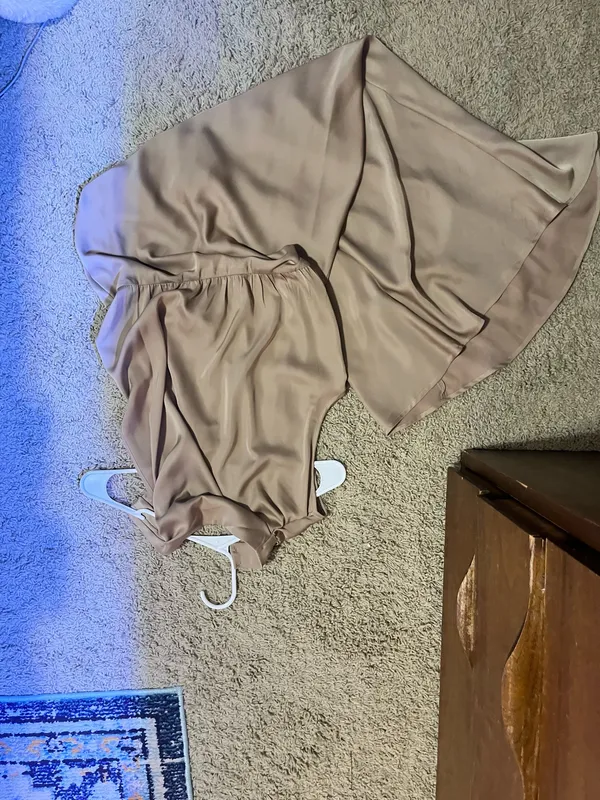 Champagne Amazon Satin Dress - Image 3