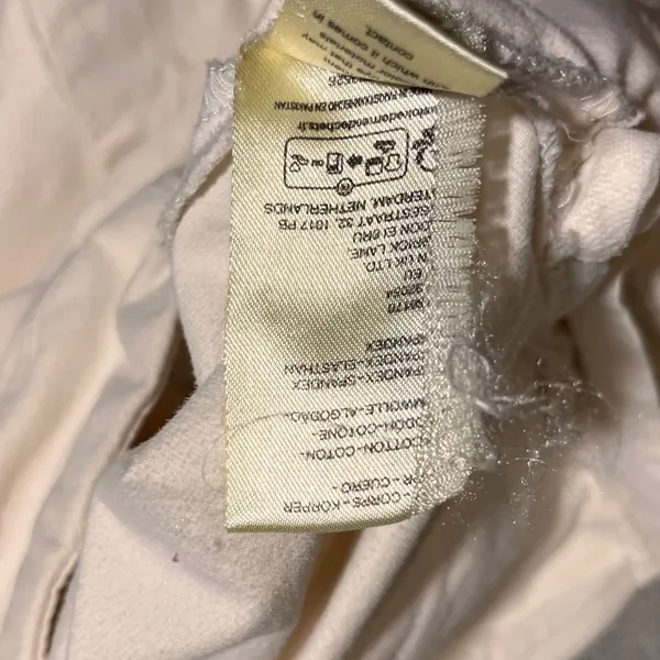 Free People‎ Cream Corduroy Flare Pants High Rise Side Zip Women's Size L - Image 6