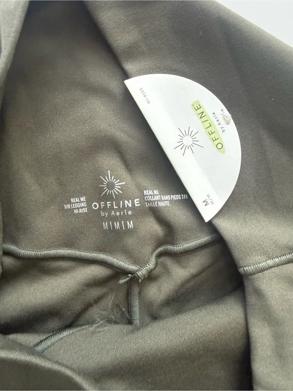NWT OFFLINE by Aerie Real Me Hi-Rise 7/8 Leggings Military Green size Medium - Image 4