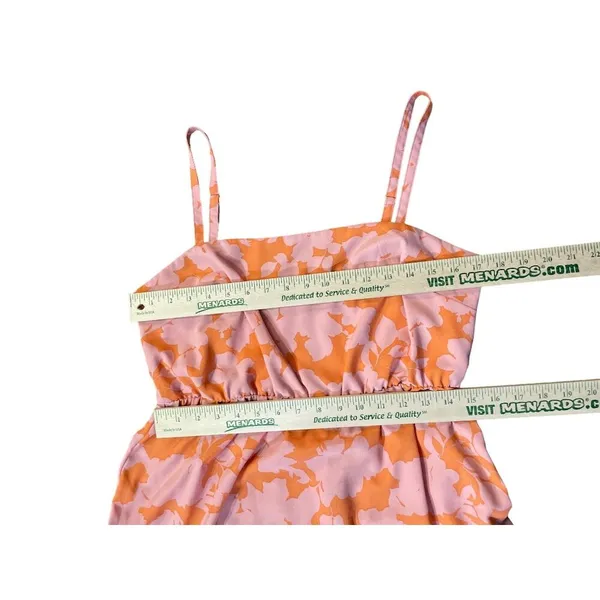 Social Standard by Sanctuary Sun Dress Womens L Used Pink Orange Floral XD9019GH - Image 10
