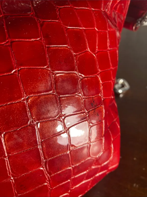Brighton Chere Red Croc-Embossed Shoulder Bag - Image 9
