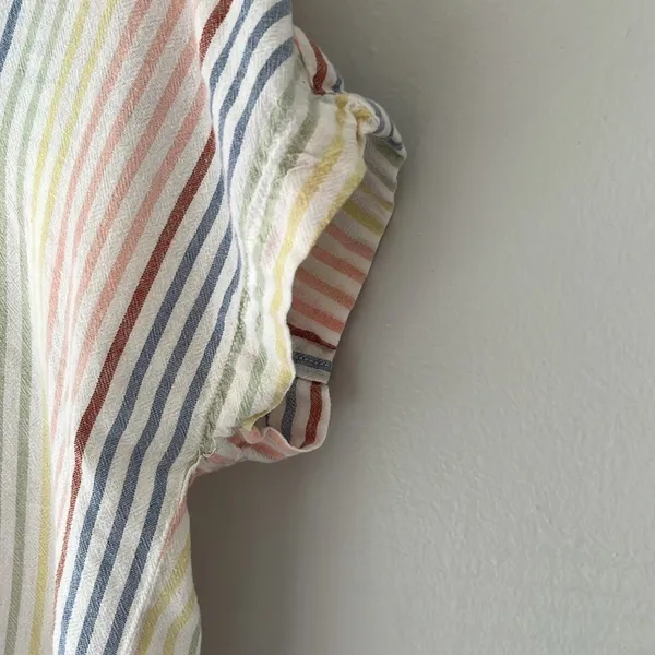Marine Layer cuffed cotton short sleeved button down shirt. Size XS - Image 2