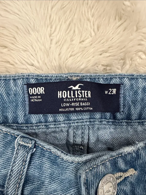 Hollister Light Blue Wide-Leg‎ Jeans Woman’s size 000 R - Image 2