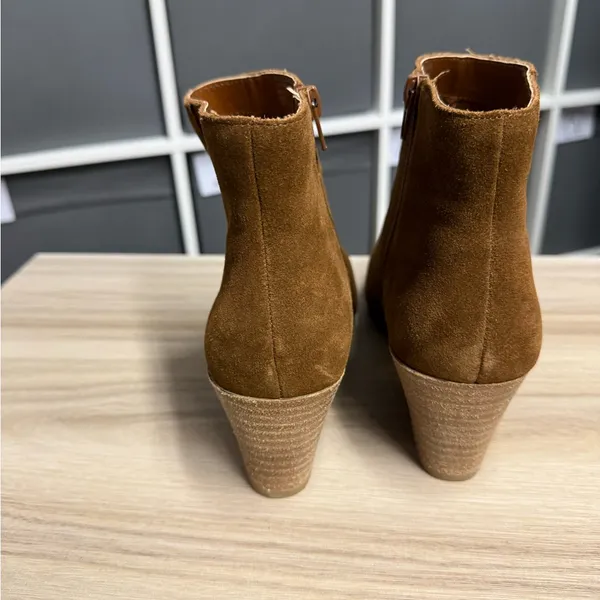 Kenzie Lyden Brown Suede Pointed Toe Ankle Booties Chelsea Boots - Image 5