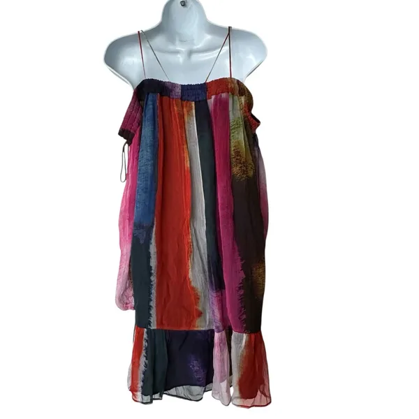 NWT Anthropologie Floreat Zora Dress Sz XS off the shoulder Multicolor - Image 4