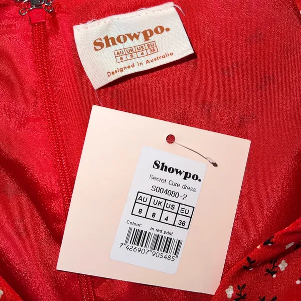 Showpo Secret Cure Dress in Red Size 4 New with tag - Image 9