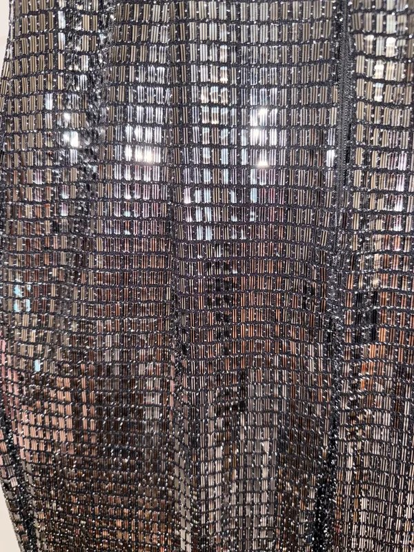 Silver mirror ball style prom dress Size M - Image 4