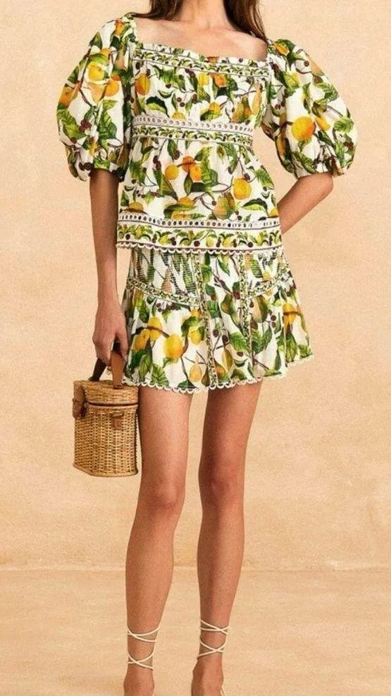Farm Rio 100% cotton fruit orchid blouse NEW - Image 3