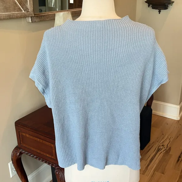 Oversized Powder Blue Pocket Sweater Size M - Image 6