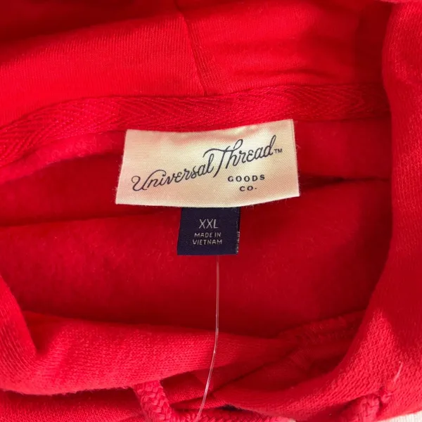 Universal Threads Red Love Graphic‎ Oversized Hoodie Sweatshirt XXL Flower Detail - Image 10