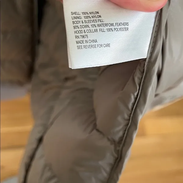 Michael Kors Packable Down Fill Taupe Brown‎ Tan Long Jacket Coat XL - Image 8
