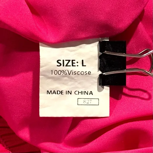 Hot Pink Ruffle Pants L Pull On Wide Leg High Rise Flowy Palazzo Crop Festival - Image 4