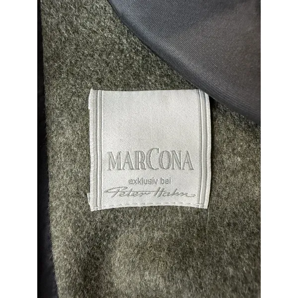 Vintage Marcona Women’s Wool & Alpaca Overcoat Gray with Green Cuffs Size 12 - Image 10