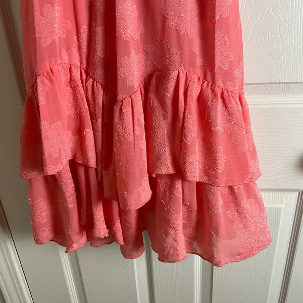Women's Triangle Cup Tiered Mini Skater Dress - Wild Fable Pink Size large - Image 6