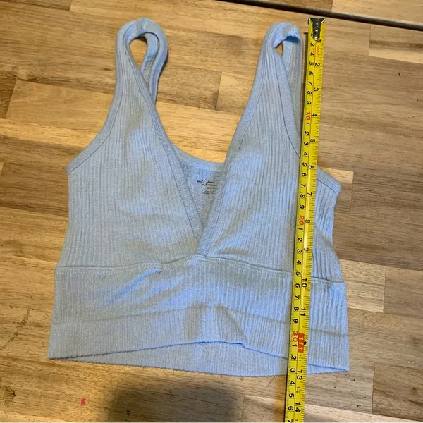 Urban Outfitters Out From Under Light Blue V-Neck Crop Top Bralette XS - Image 5