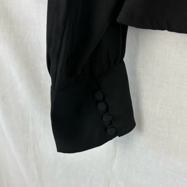 NWT Abercrombie & Fitch Black Button-Down Long Sleeve Blouse Size S - Image 3