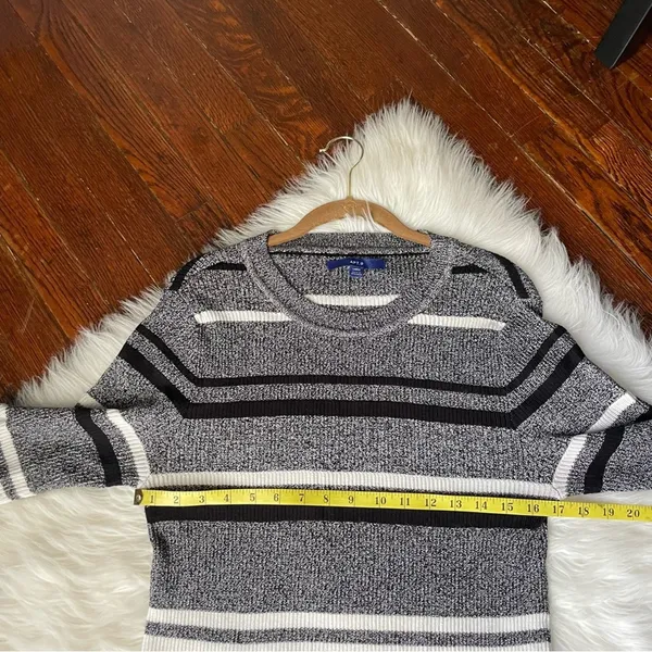Apt. 9 Black & White Striped Sweater - Image 6