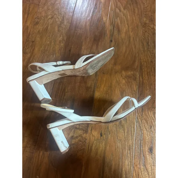 ALEXANDRE BIRMAN *IMPERFECT* Nelly Square Toe Sandal in White Shoes Size 39 9 - Image 5