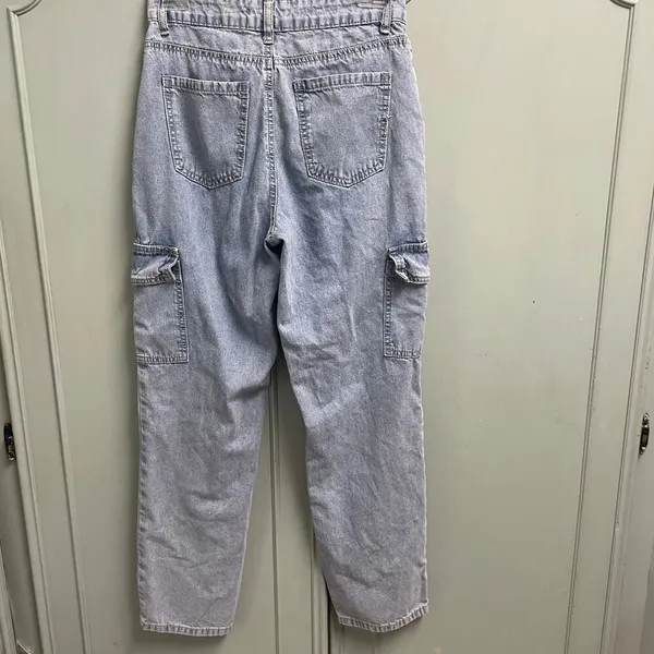 Sincerely Jules Cargo Jeans Size 3 Sz 25 Light Wash Denim - Image 2