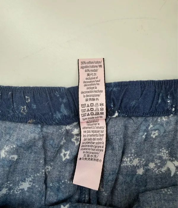 Victoria’s Secret Celestial Wide Leg Pajama Pants Blue Metallic - Image 10