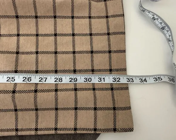Maurices Plaid Duster Blazer Tan & Black Open Front Collared - Image 8