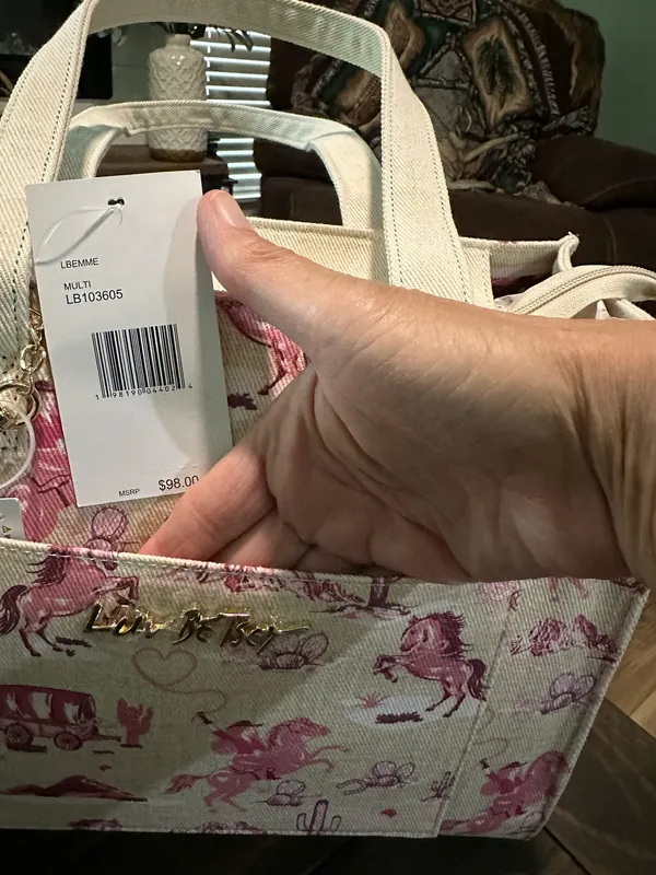 VIRAL Betsey Johnson pink horse rodeo western bag - Image 3