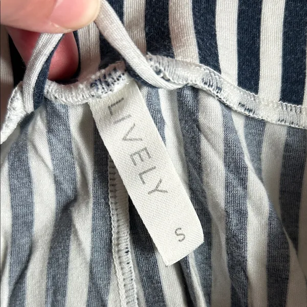 Lively Navy and White Striped Pants - Image 2