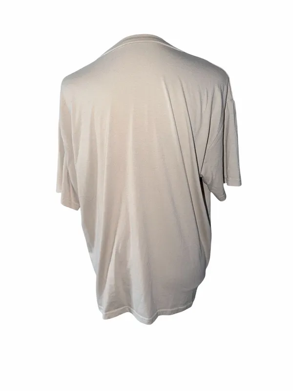 SHEIN Brooklyn New York Oversized Graphic Tee Beige Retro Block Letter Shirt - Image 3