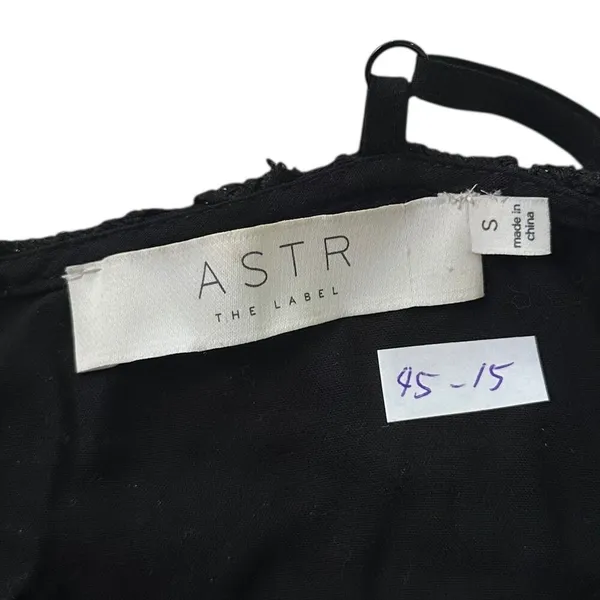 ASTR The Label Black Lined Embroidered A-Line Midi Dress Women Sz Small | 45-15 - Image 5