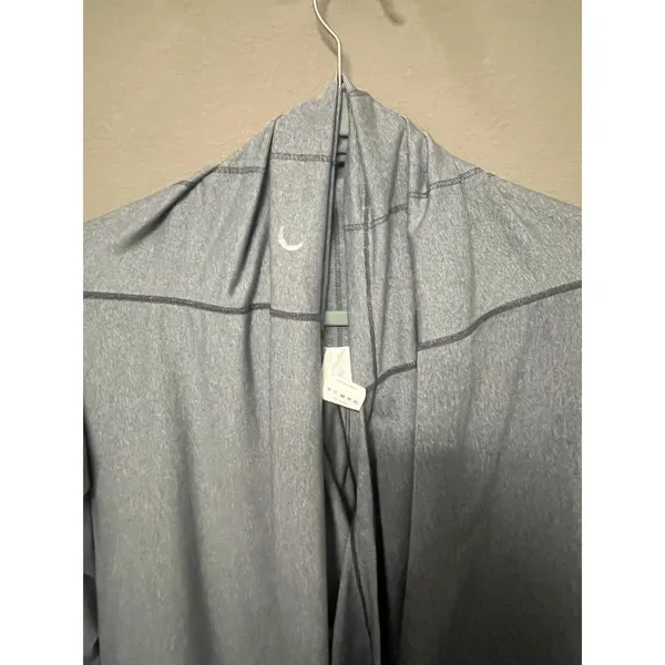 Zyia Active Grey‎ Heathered Long Sleeve Wrap Cardigan Top Womens Medium - Image 4