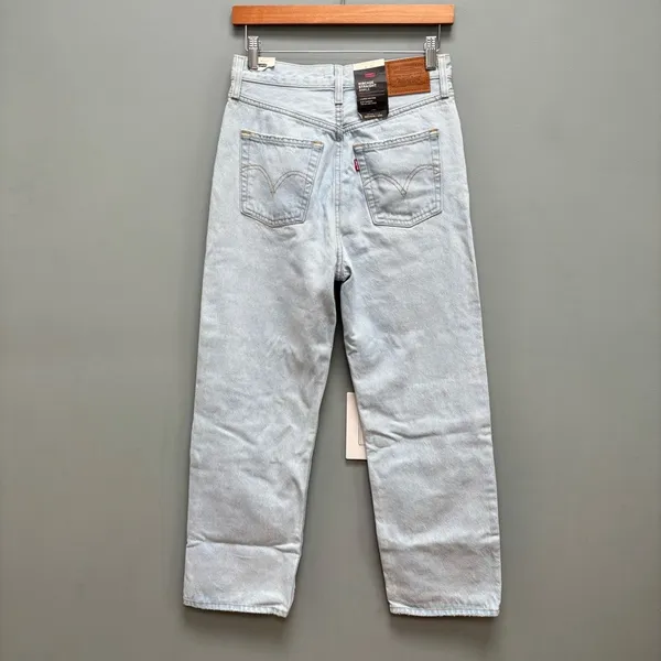 Levi’s Ribcage Straight Ankle Distressed Light Wash Jeans 26 - Image 7