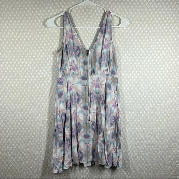 Free‎ People Pink Purple Tie Dye Mini Dress - Image 5