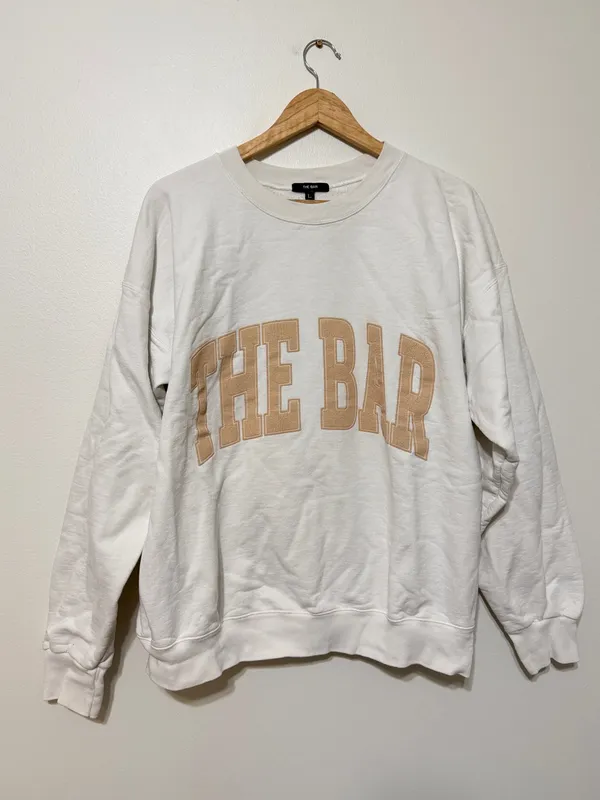 The Bar Varsity Crewneck Sweatshirt Size Large - Image 7
