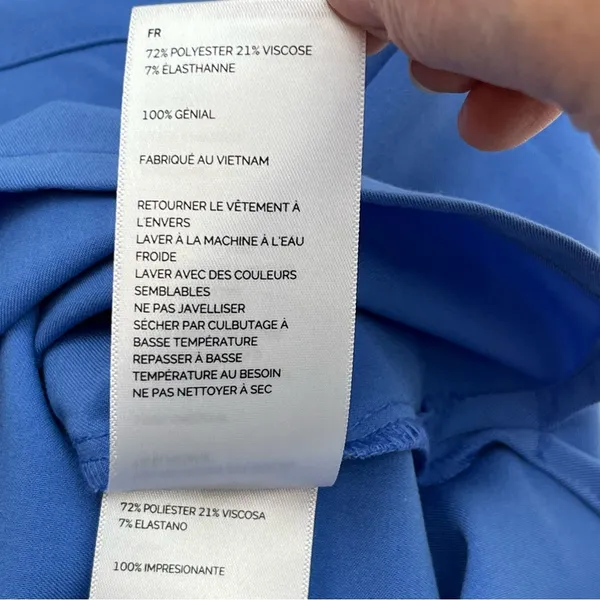 FIGS Catarina One Pocket Womens Scrub Top‎ Ceil Blue Shirt XXL NEW *EMBROIDERED - Image 10