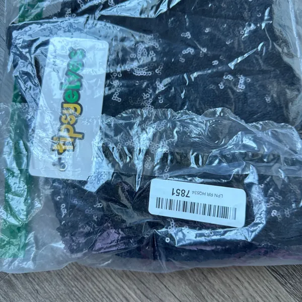 NEW Tipsy Elves Black Sequin Mini Skirt Womens Medium High Waist Holiday Party - Image 6
