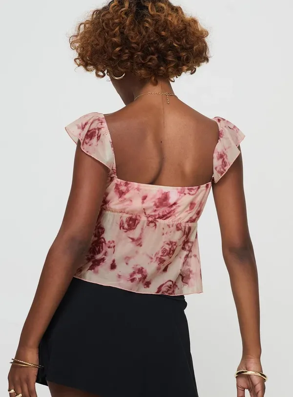 Pink Floral Top - Image 3