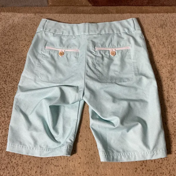 Peter Millar Womens Preppy Geometric Golfcore Shorts‎ Size 2 Performance - Image 6
