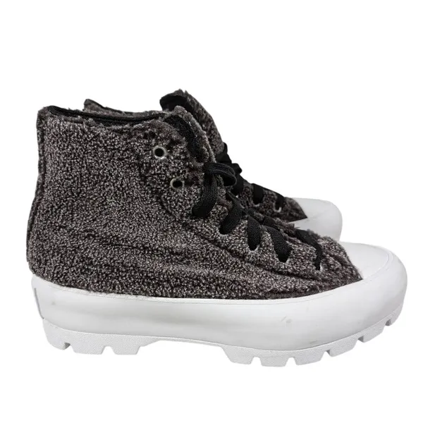 Converse Chuck Taylor All Star‎ Lugged Winter High Top Furry Knit Sneakers 7 - Image 6