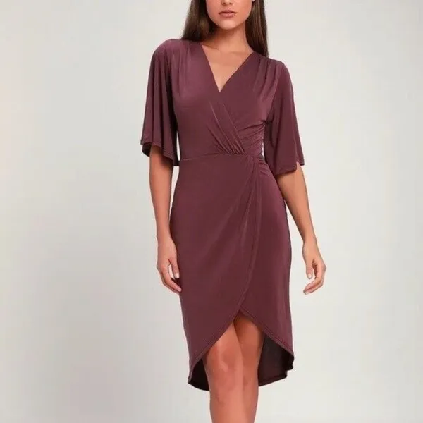Lulus Dulcet Surplice Midi Dress Purple Size‎ Small - Image 9